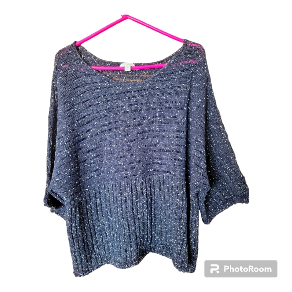 J. Jill pure Jill kimono Knot Sweater‎ Pullover. BLUE SM